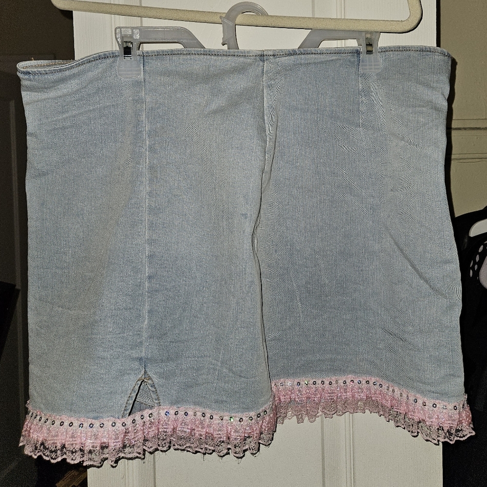 Upcycled Jean Skirt